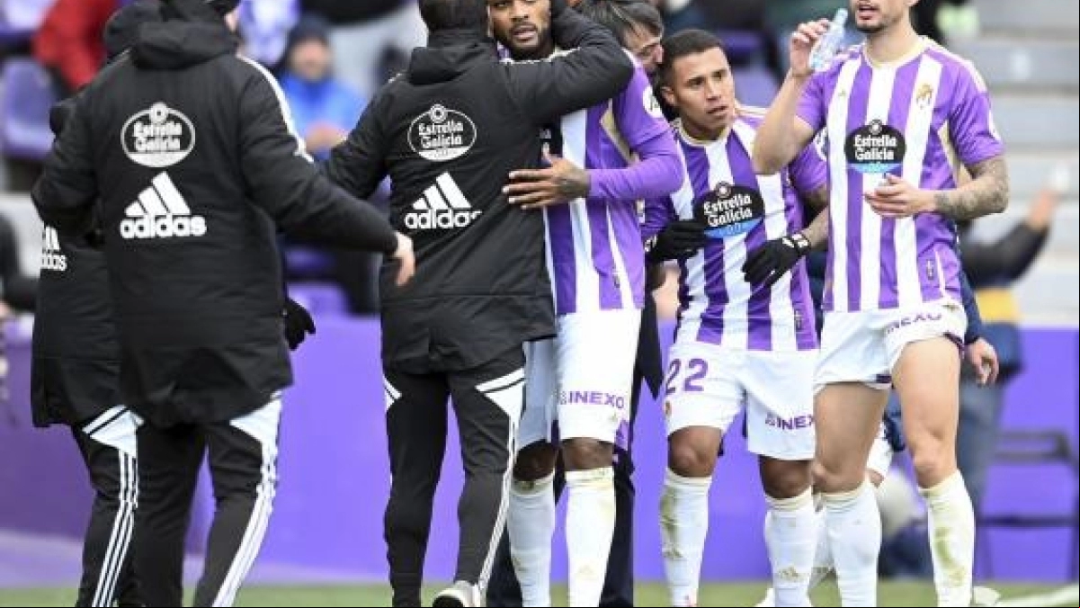 Gol de Cyle Larin. Foto: Real Valladolid