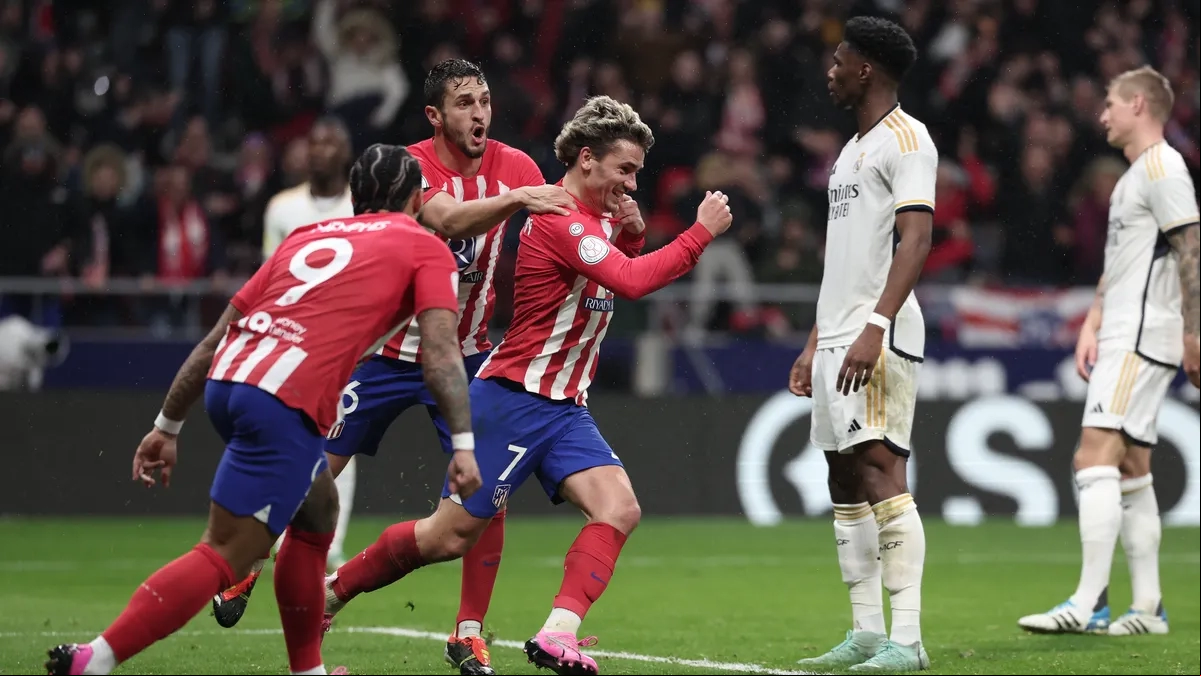 Match between Atlético de Madrid and Real Madrid