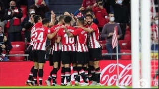 Los jugadores del Athletic Club celebran un gol. Foto: GOL PLAY
