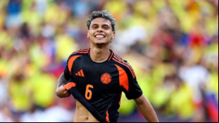 <p>Richard Ríos, Palmeiras player and star of the Colombian national team</p>