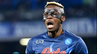 Victor Osimhen, delantero cedido por el Napoli en el Galatasaray