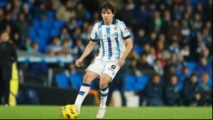 <p>Jon Aramburu, footballer for Real Sociedad.</p>