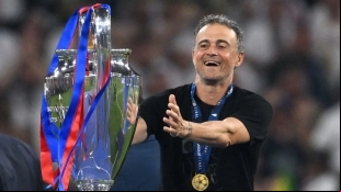 Luis Enrique, ganador de la Champions League con el PSG